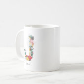 Brief J | Whimsical Floral Letter Monogram I Mok (Voorkant links)