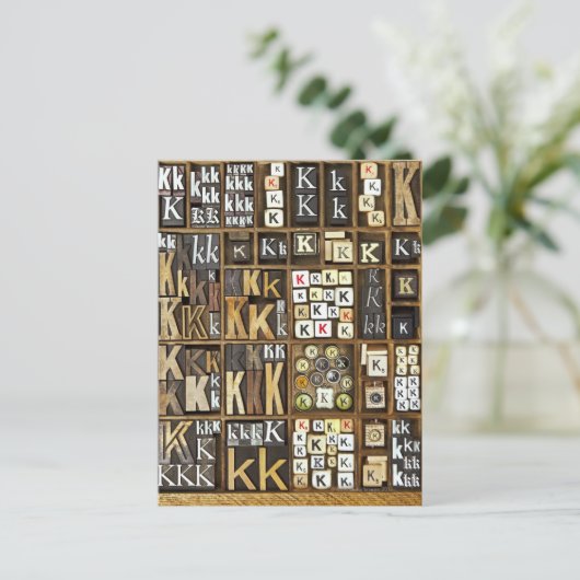 Brief K Briefkaart (Staand voorkant)