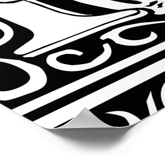 Brief K Medieval Monogram Initiaal Poster (Hoek)