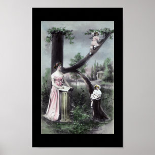 BRIEF K -  monogram Alfabet Briefkaart Art Poster