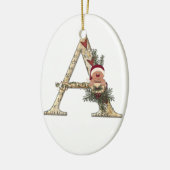 Brief - kerstversiering keramisch ornament (Links)