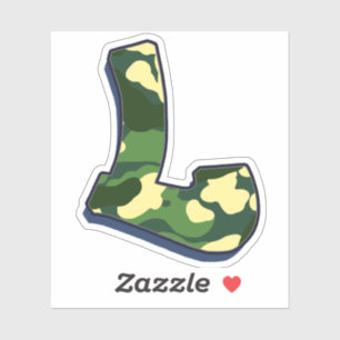 Brief L - Camo Green Sticker