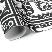 Brief L Middeleeuws Monogram Art Nouveau Cadeaupapier (Rol Hoek)