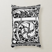 Brief L Middeleeuws Monogram Art Nouveau Decoratief Kussen (Voorkant(Verticaal))