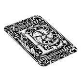 Brief L Middeleeuws Monogram Art Nouveau Magneet (Rechterzijde)