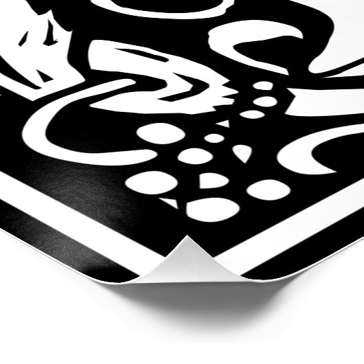 Brief L Middeleeuws Monogram Art Nouveau Poster (Hoek)