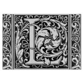 Brief L Middeleeuws Monogram Art Nouveau Snijplank (Voorkant)