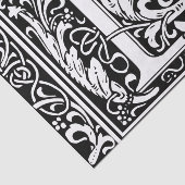 Brief L Middeleeuws Monogram Art Nouveau Tissuepapier (Detail)