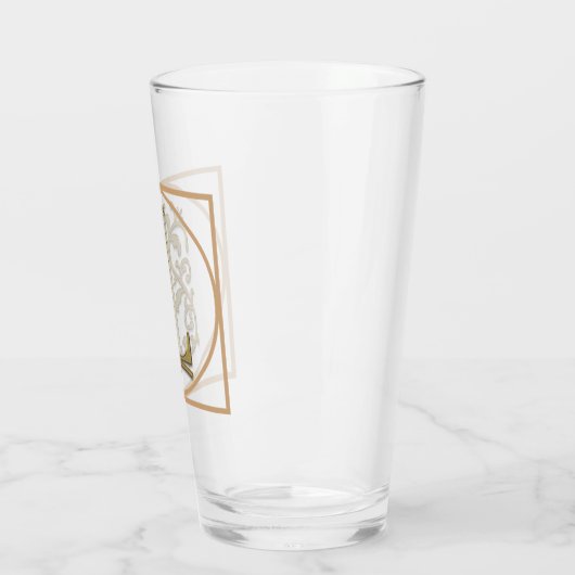 BRIEF L MONOGRAM Beauful Wedding New Home Gift Glas (Links)