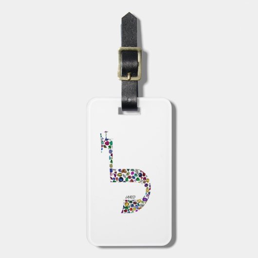 Brief "LAMED" Bagagelabel (Voorkant verticaal)