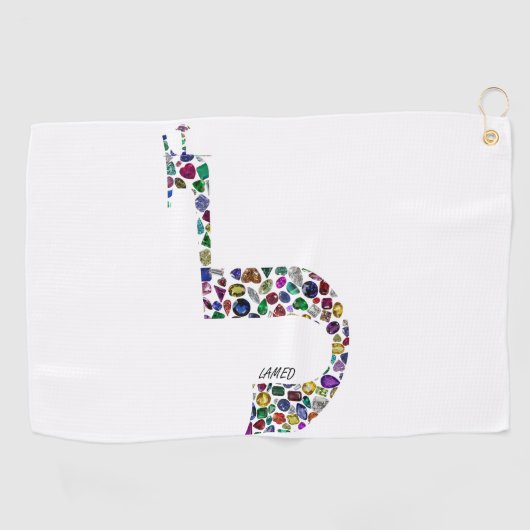 Brief "LAMED" Golfhanddoek (Horizontaal)