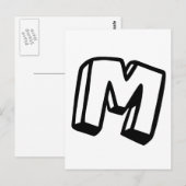 Brief M Briefkaart (Voorkant / Achterkant)