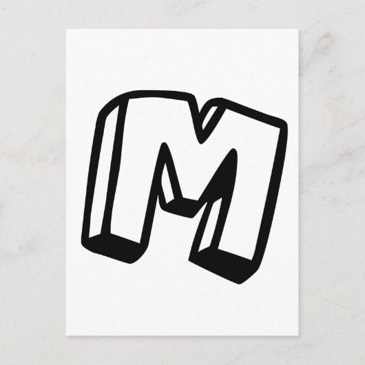 Brief M Briefkaart (Voorkant)