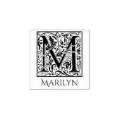 Brief M eerste brief gepersonaliseerd Rubberstempel (Afrduk)