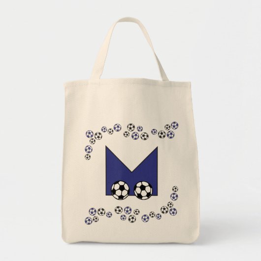 Brief M in het Tas van het sportwedblauw Monogram (Voorkant)