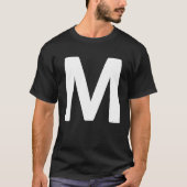 Brief M kleine letters voor de ABC-brief Halloween T-shirt (Voorkant)