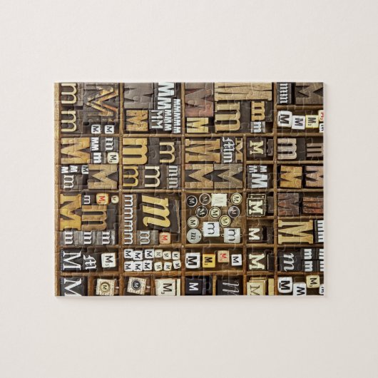 Brief M Legpuzzel (Horizontaal)