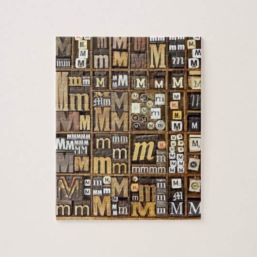 Brief M Legpuzzel (Verticaal)