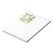 Brief M Monogram Fleur de lis Notitieblok (Linkerzijde)