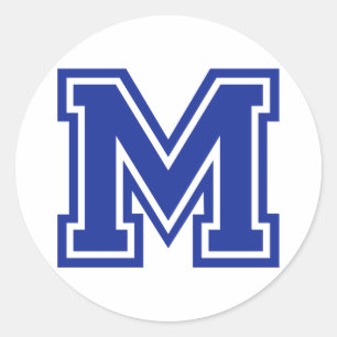 Brief M Ronde Sticker