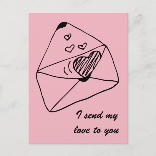 Brief met liefde | Romantische stijl Briefkaart (Voorkant)