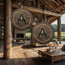 Brief Monogram Rustiek Goud Home