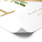 Brief N Blush Floral Monogram Gold Foil Nursery Poster (Hoek)