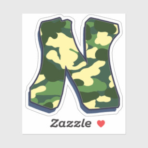 Brief N - Camo Green Sticker