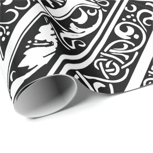 Brief N Middeleeuws Monogram Art Nouveau Cadeaupapier (Rol Hoek)