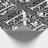 Brief N Middeleeuws Monogram Art Nouveau Cadeaupapier (Hoek)