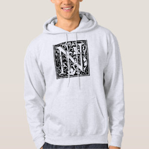 Brief N Middeleeuws Monogram Art Nouveau Hoodie