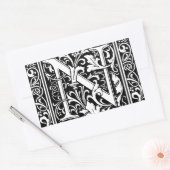Brief N Middeleeuws Monogram Art Nouveau Rechthoekige Sticker (Envelop)