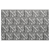 Brief N Middeleeuws Monogram Art Nouveau Stof (Fat Quarter)