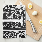 Brief N Middeleeuws Monogram Art Nouveau Theedoek (Quarter Fold)