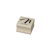 Brief N Monogram Aangepaste rubberen stempel