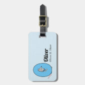 Brief O Blue Opossum voor jongens Bagagelabel (Voorkant verticaal)