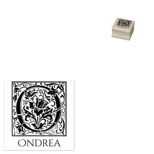 Brief O eerste brief met naam Rubberstempel (Gestempeld)