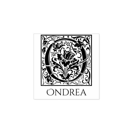 Brief O  eerste brief met naam Rubberstempel (Afrduk)