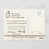 Brief O Gelukkige Verjaardag Cupcake Zakelijke ans Briefkaart (Achterkant)