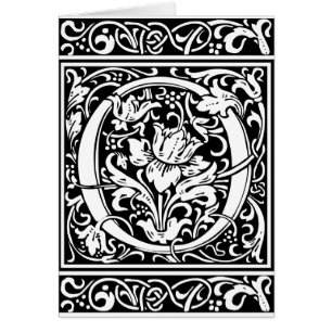 Brief O Middeleeuws Monogram Art Nouveau