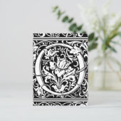 Brief O Middeleeuws Monogram Art Nouveau Briefkaart (Staand voorkant)