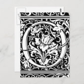 Brief O Middeleeuws Monogram Art Nouveau Briefkaart (Voorkant / Achterkant)