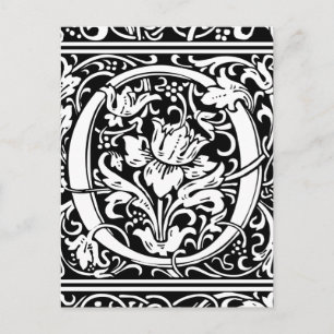 Brief O Middeleeuws Monogram Art Nouveau Briefkaart
