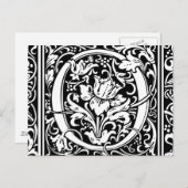 Brief O Middeleeuws Monogram Art Nouveau Briefkaart (Voorkant / Achterkant)