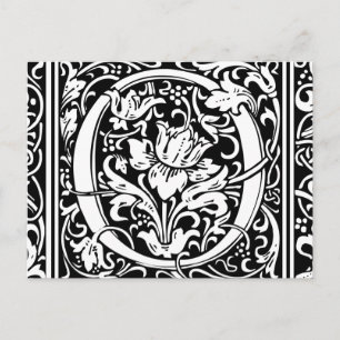 Brief O Middeleeuws Monogram Art Nouveau Briefkaart