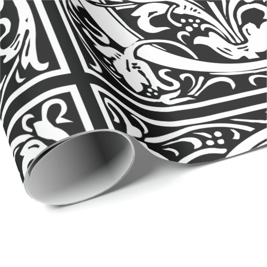 Brief O Middeleeuws Monogram Art Nouveau Cadeaupapier (Rol Hoek)