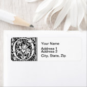 Brief O Middeleeuws Monogram Art Nouveau Etiket (Insitu)