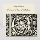 Brief O Middeleeuws Monogram Art Nouveau Kaart (Voorkant / Achterkant)