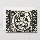 Brief O Middeleeuws Monogram Art Nouveau Kaart (Voorkant)