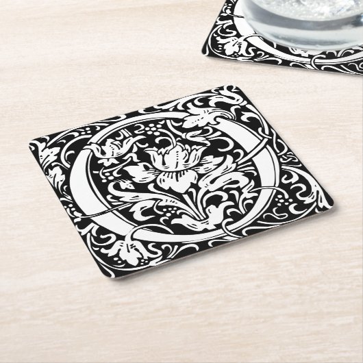 Brief O Middeleeuws Monogram Art Nouveau Kartonnen Onderzetters (Schuin)